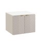 image 3 of Wall Hung Vanity Unit 600mm Bathroom Cabinet Ribbed Beige White Countertop Cara