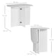 image 5 of HOMCOM Foldable Dining Table, Modern Drop Leaf Table for Kitchen, Dining Room and Living Room, White | White