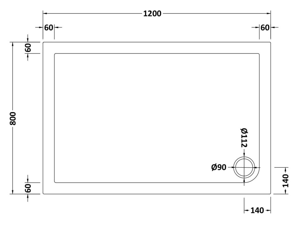 image 1 of Balterley Premium Slip Resistant Rectangular Shower Tray, Stone Resin - Easy Clean Durable Finish by Balterley | White | European White | 1