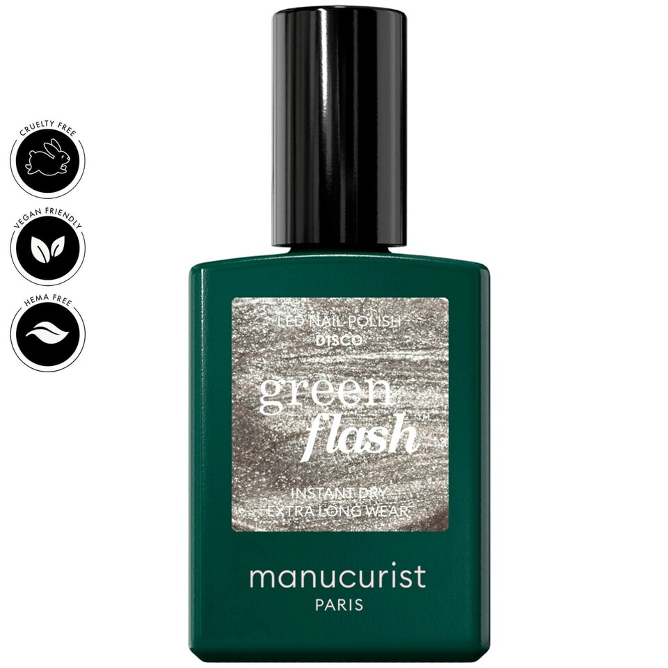 Manucurist Green Flash Gel Nail Polish Silver 15ml Silver | Disco ...
