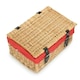 image 3 of 36cm Buff Wicker Empty Picnic Basket Red | Red | One Size