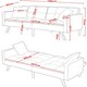 image 3 of Sofa Bed 2 Seater Yellow Velvet Click Clack Sofa Settee Recliner Couch with Metal Legs with 2 Pillows Yellow