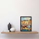 image 2 of Harbour Boats Edinburgh Port Leith Scotland Black Framed Wall Art Print A4