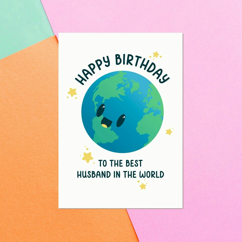Happy Birthday To The Best Husband In The World Greetings Card