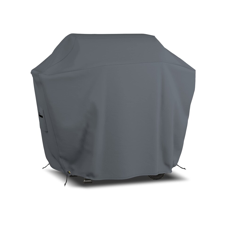 image 1 of Covers&All BBQ Grill Cover, 12 Oz Waterproof UV & Weather Resistant, Outdoor Cover with Air Vents, 64 in x 64 Inch, Grey