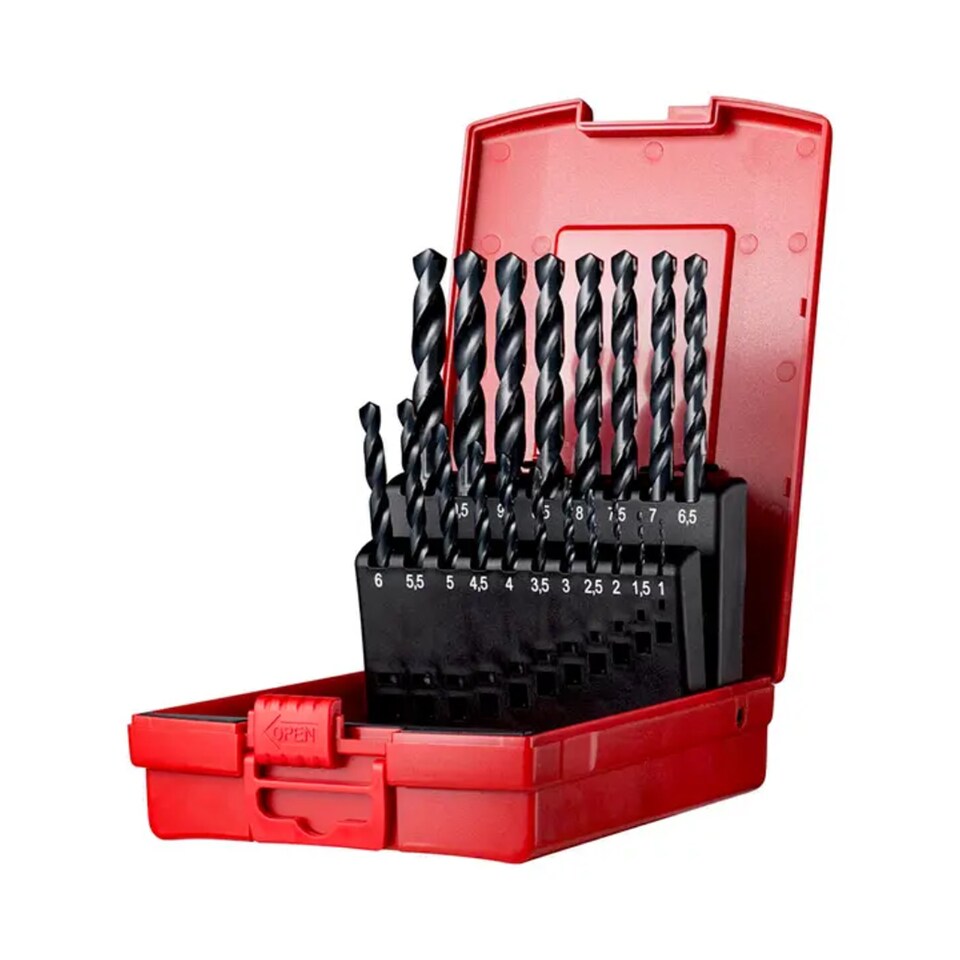 image 1 of Dormer HSS Drill Bit Set (Pack of 19) | Black | Black | One Size | 1