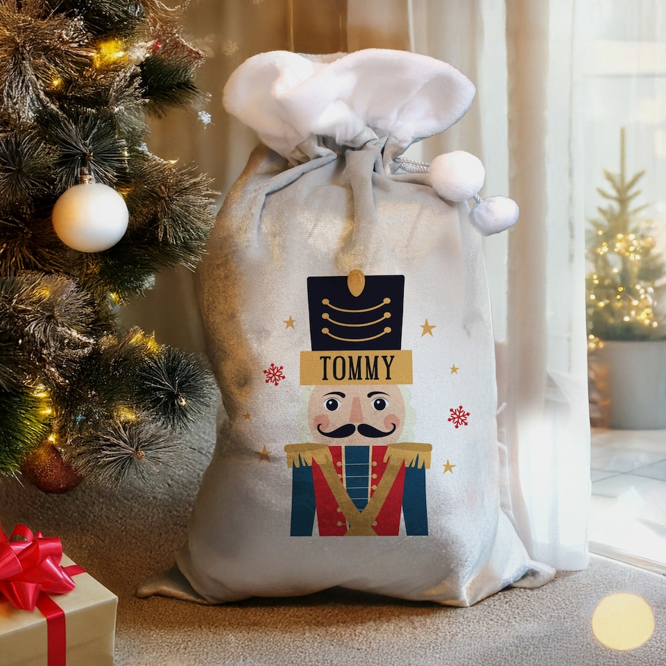 image 1 of Personalised Nutcracker Christmas Sack