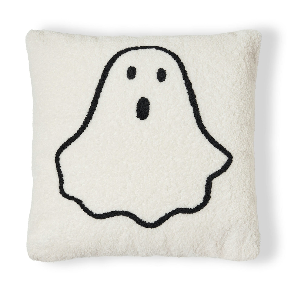 image 1 of BHS Ghost Tufted Cushion, White