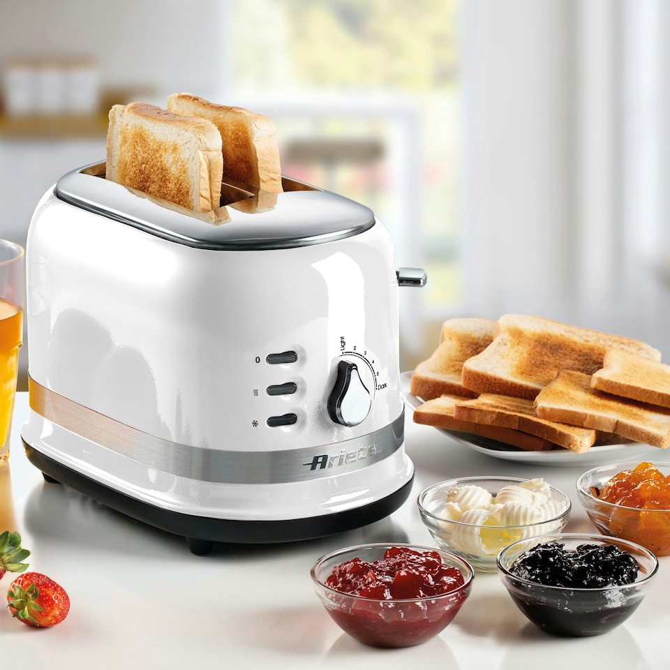 image 1 of Ariete 0149W Moderna 2 Slice Toaster, Defrost Function, White