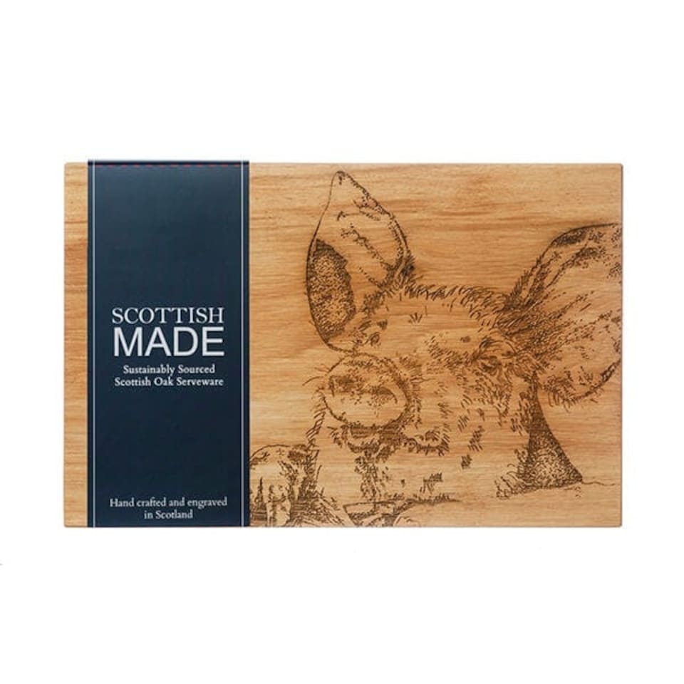 image 1 of The Just Slate Company Pig 30cm Oak Serving Board