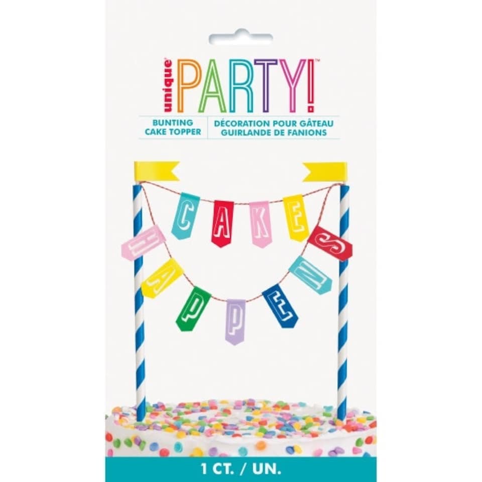 image 1 of Cake Happens Bunting Cake Topper