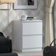 image 5 of FWStyle Stora 2 Drawer Bedside Cabinet - Matt White