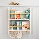 image 2 of Elene Kids Bookshelf Display 2 Tier with Coathook in White and Natural Pine