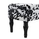 image 4 of Living and Home Cow Print Velvet Upholstered Storage Bench