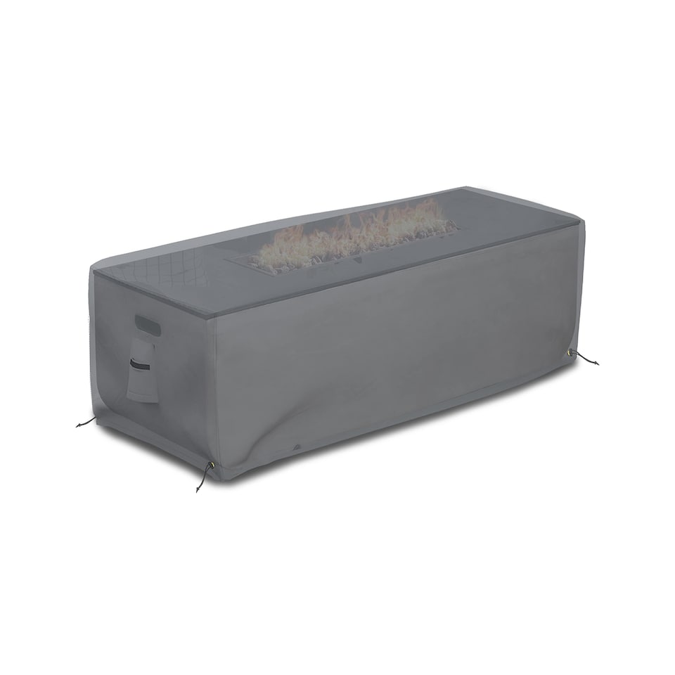 image 1 of Covers&All Rectangular Fire Pit Cover, Rectangle shape, 32 in L x 22 in W x 17 in H, Grey
