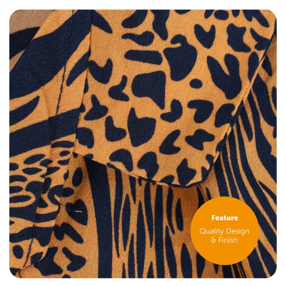 image 1 of Tiger Print Shirt Orange | XL