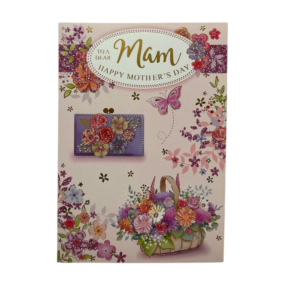 image 1 of To A Dear Mam Pastel Floral Wallet Design Mother's Day Card