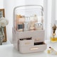 image 2 of Living and Home Desktop Makeup Storage Organizer with 3 Drawers - White