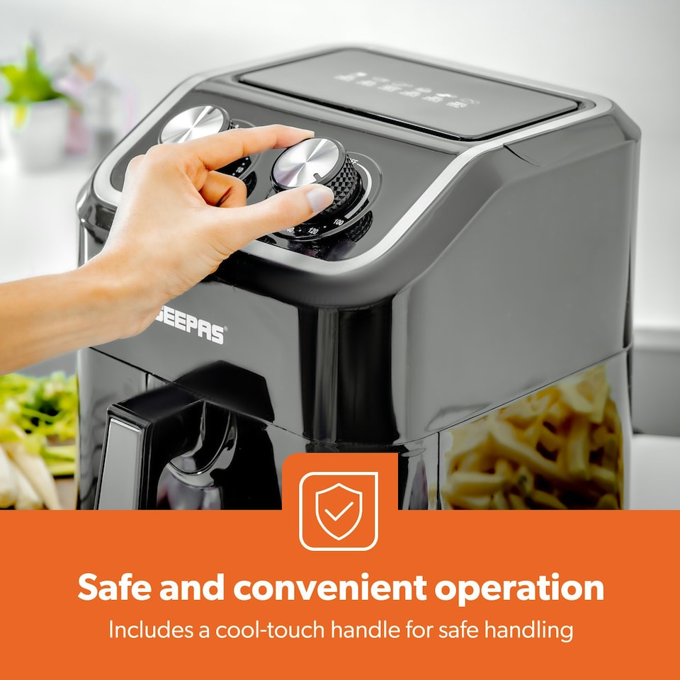 image 1 of GEEPAS Vortex 5L Manual Air Fryer, 1600W