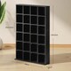 image 5 of HOMCOM 456 CD  336 DVD Storage Unit, Media Storage Shelf, Wooden Display Unit with Adjustable Shelves, 89 x 130.5 cm, Black