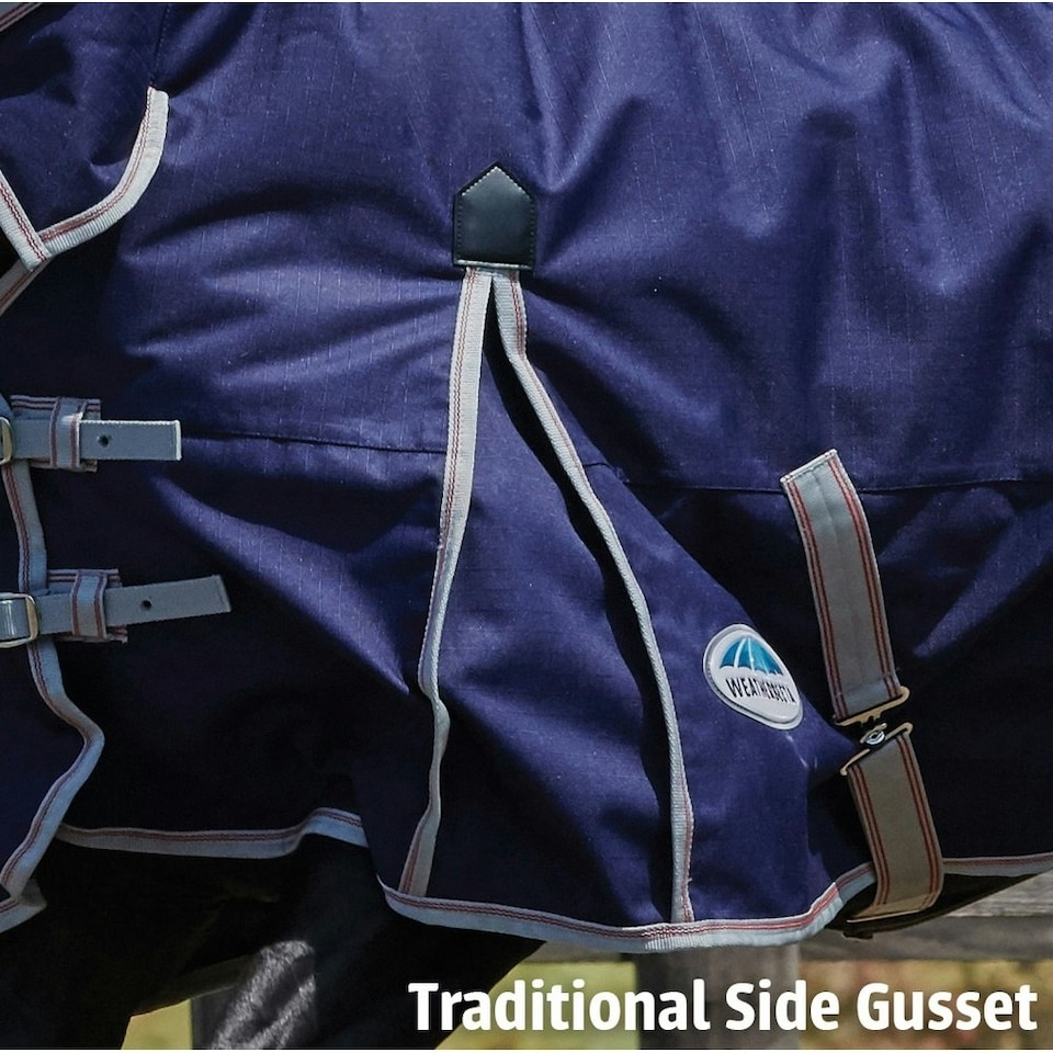 image 1 of Weatherbeeta Comfitec Lite Plus Essential Standard Neck Turnout Rug - Navy/Silver/Red - 5 ft