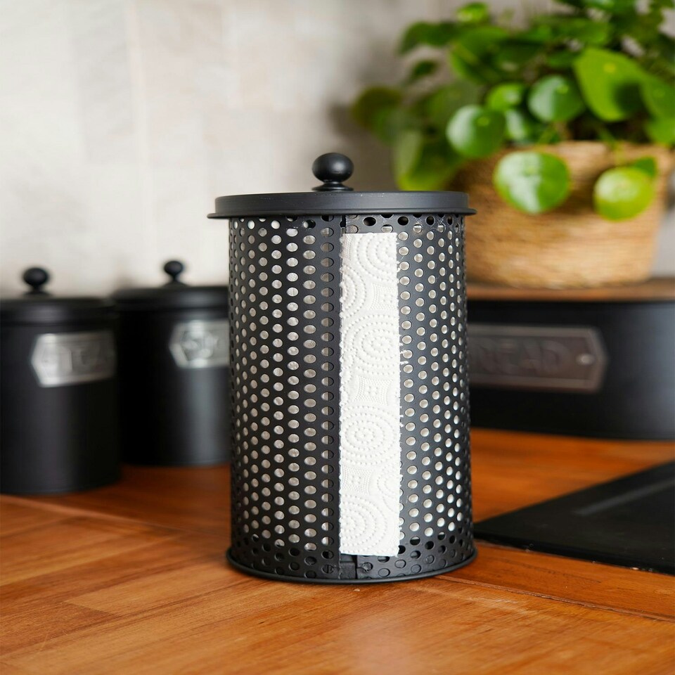 image 1 of Black Paper Towel Holder