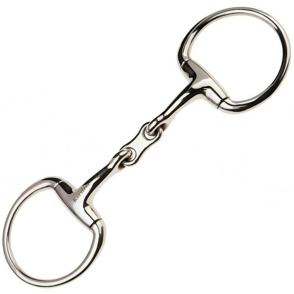 JP Korsteel Stainless Steel French Link Eggbutt Snaffle - Silver - 6in