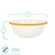 image 3 of Argon Tableware White Enamel Bowls - 16cm - Yellow - Pack of 6 Yellow