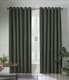 image 1 of Linen Look Blackout Ring Top Eyelet Curtains - 229cm x 229cm - Charcoal
