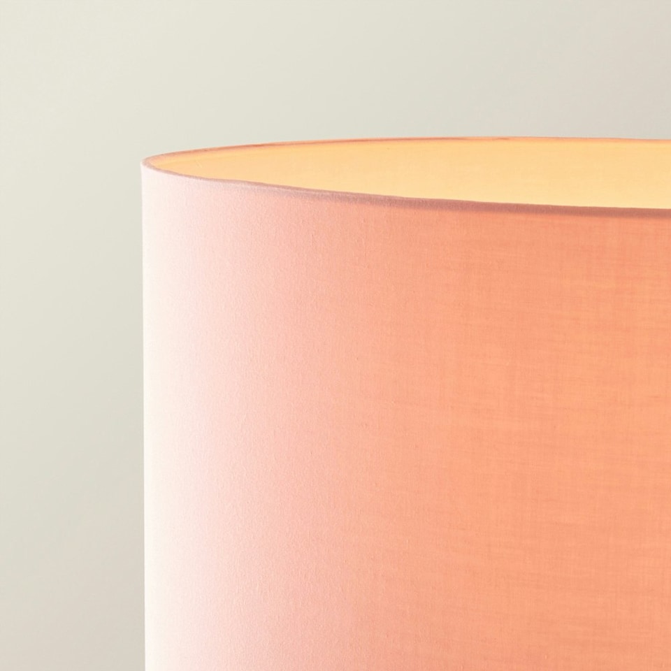 image 1 of ValueLights Charlie White Stem Floor Lamp Blush Pink Shade Pink