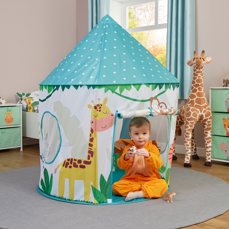 image 1 of Kids Jungle Play Tent and  Play Mat Set