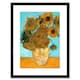 image 1 of Vincent Van Gogh Vase Twelve Sunflowers 9x7" Black Framed Wall Art Print