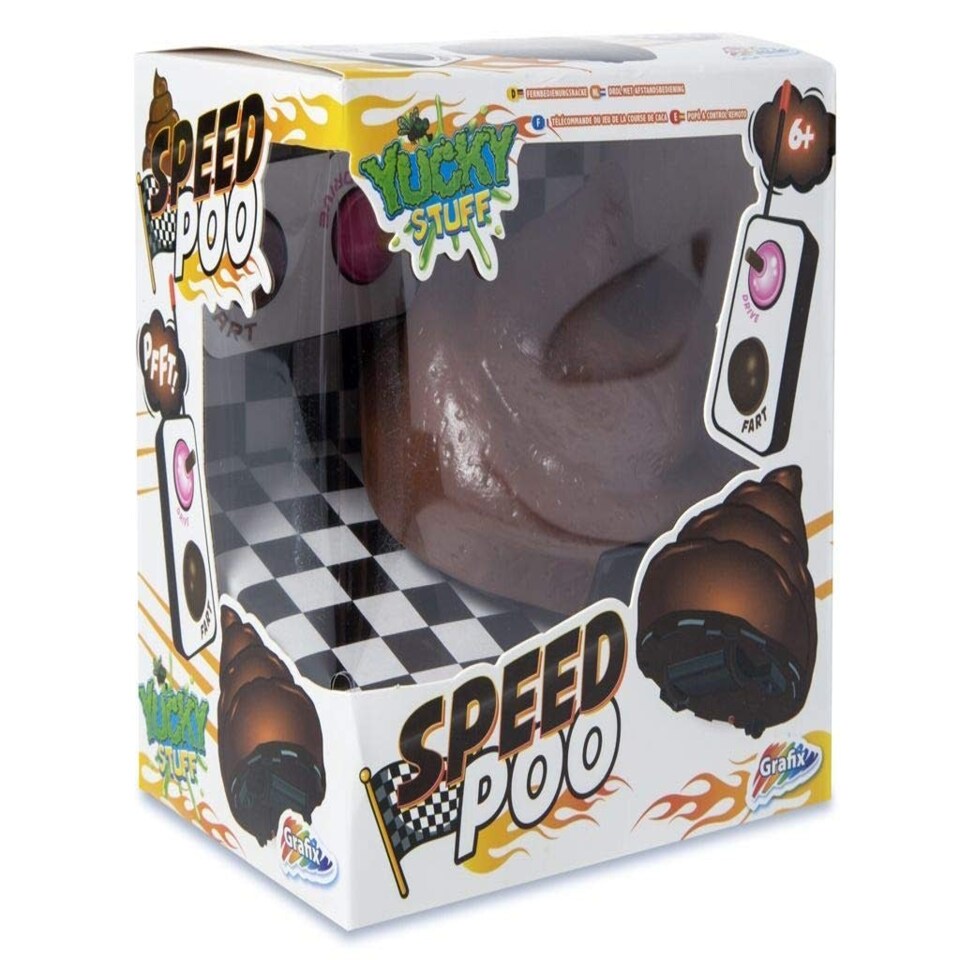 image 1 of Hilarious Speedy Remote Control Speed Poo Family Fun Drive and Spin Fun Toy