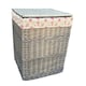 image 3 of Small Square Laundry Basket With Garden Rose Lining | Multi | Garden Rose
