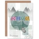 image 1 of Portree Isle Skye Scotland Graphic Design Scottish Scotland Card