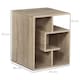 image 7 of HOMCOM 3-Tier Side End Table Open Shelves Storage Magazine Desk Yellow