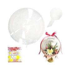 Bobo Clear Deco Bubble Helium Balloon 61cm / 24 in Clear
