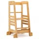 image 1 of COSTWAY Toddlers Step Stool Montessori Kitchen Step Stool-Natural