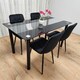 image 2 of Dining Table Set with 4 Chairs Dining Room, and Kitchen table set of 4 Clear