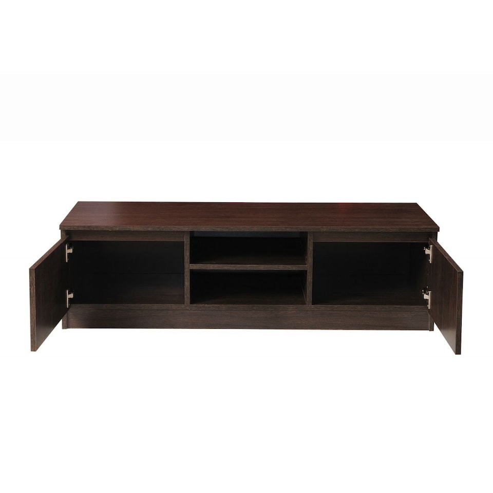 image 1 of Modern TV Unit 120cm Media Cabinet 2 Doors & Shelf Wenge Turin