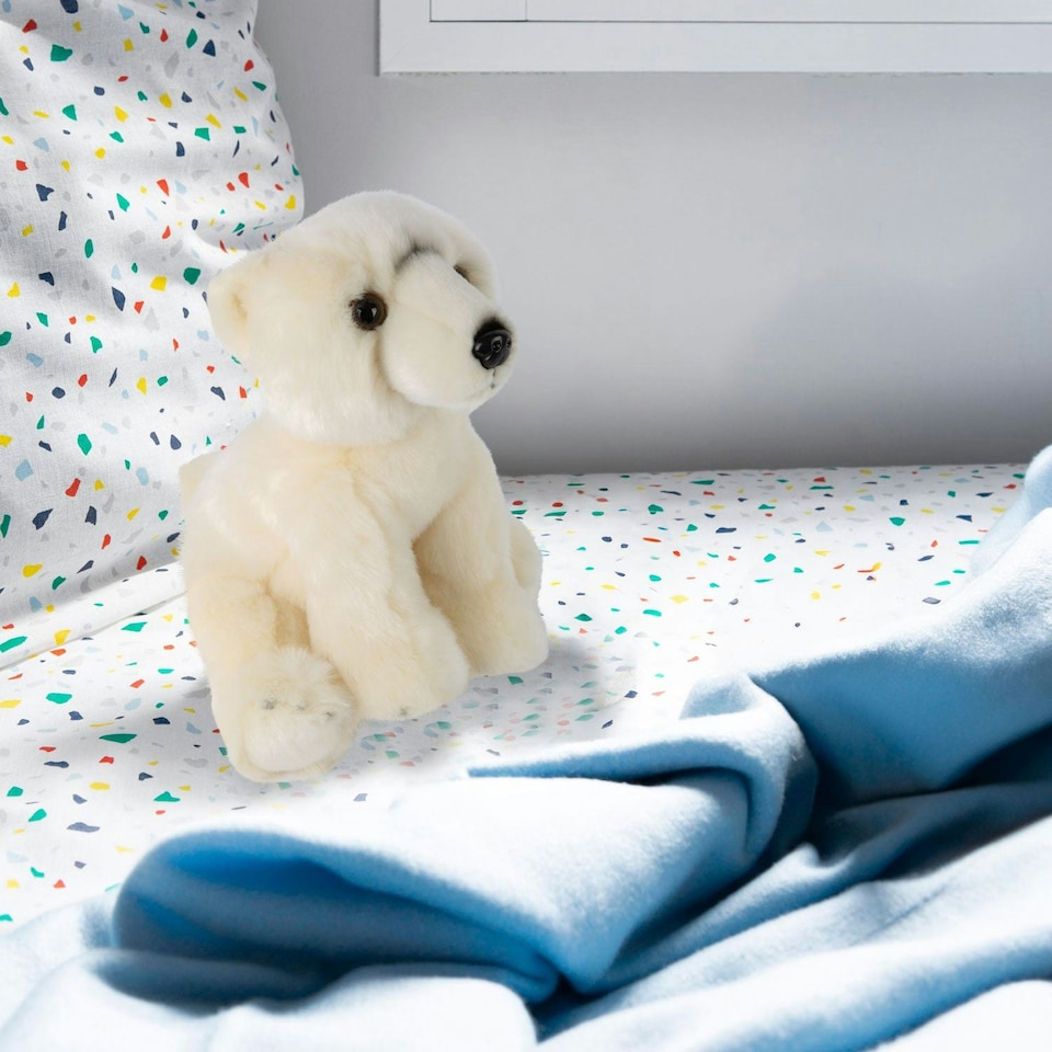 image 1 of Polar Bear Soft Toy Arctic Animal Plush Cuddly Soft Furry 30cm White Polar Bear