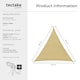 image 6 of Shade Sail - triangular with UV protection 50, water-repellent | Cream | beige | 4 x 4 x 4 m | 1