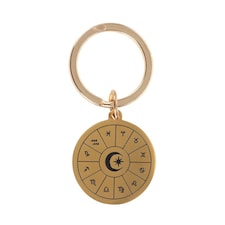 Something Different Astrology Wheel Keyring - Gold - One Size