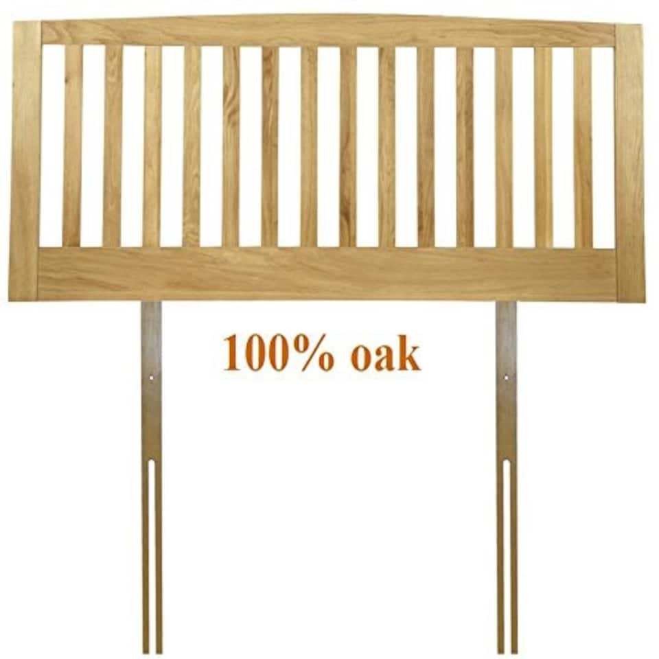 image 1 of 6ft Super King 100% Genuine solid oak headboard bedhead end.Oak wood wooden, woodern style slat headboard N/A | 6ft Super King