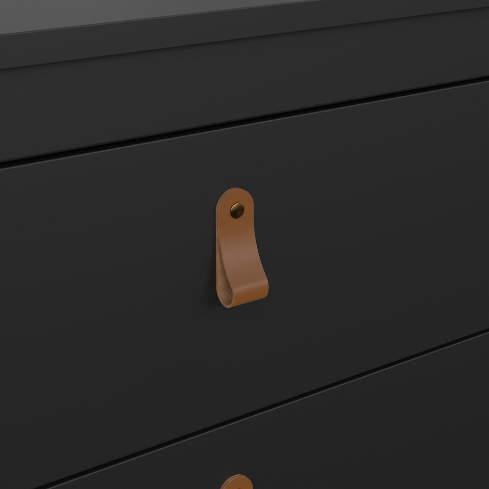 image 1 of Barcelona Chest 3 Drawers in Matt Black