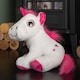 image 2 of 25cm Plush White Unicorn with Pink Mane and Tail