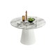 image 1 of Furniturebox Palma White Marble Effect Round Dining Table