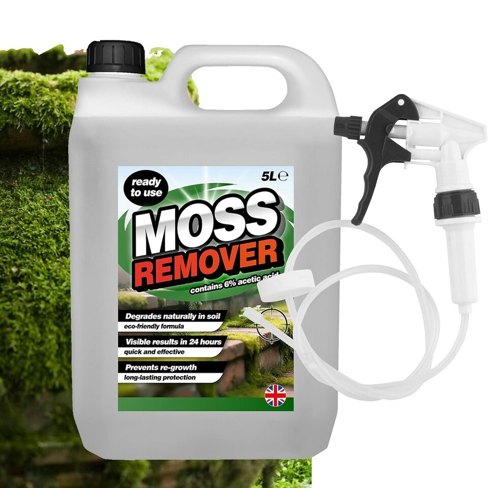 image 1 of 2 x 5L Moss Remover Fast Acting With Long Hose Trigger