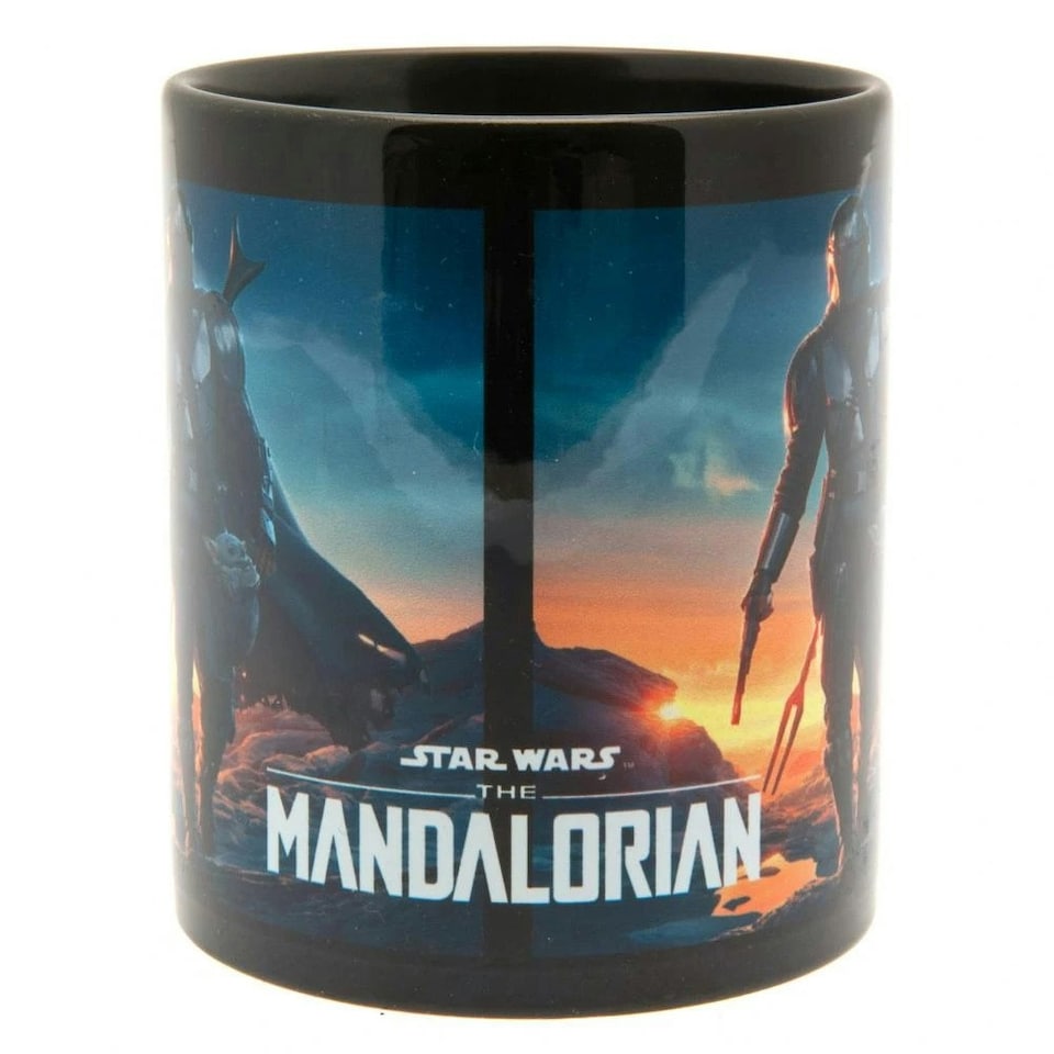 image 1 of Star Wars: The Mandalorian Nightfall Mug - Black/Blue/Yellow - One Size