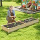 image 4 of COSTWAY Wooden Raised Garden Bed Elevated Planting Bed N/A